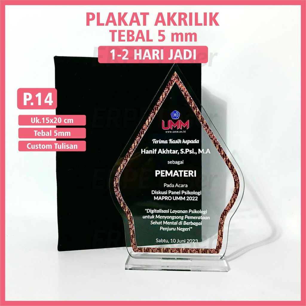 Jual P.14 PLAKAT AKRILIK CUSTOM GUNUNGAN tebal 5mm | Vandel Acrylic