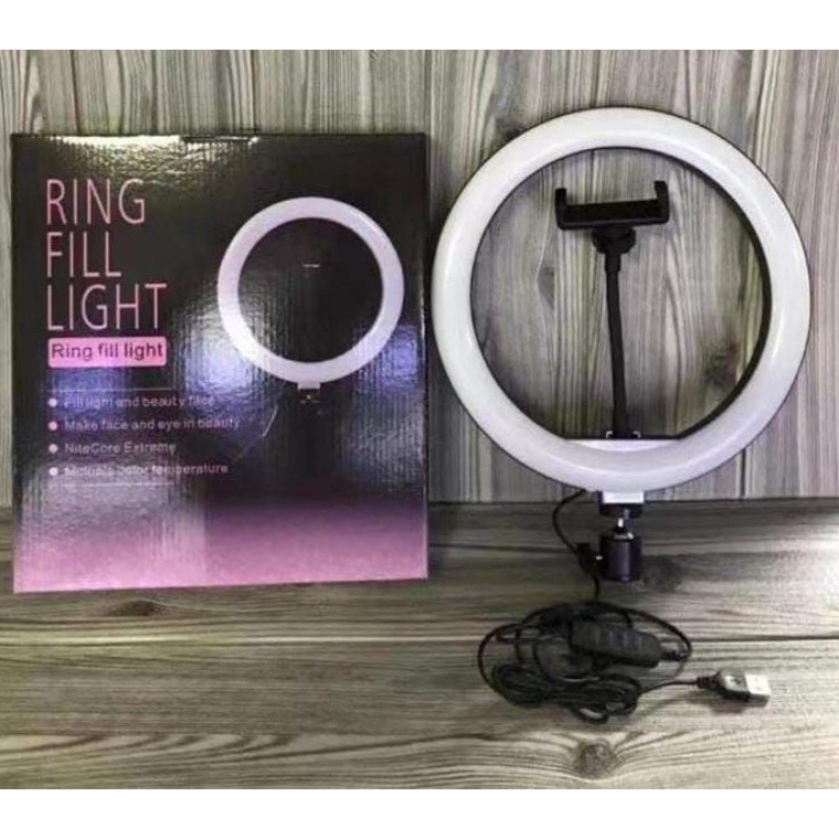 Jual RING LIGHT LED 26CM LAMPU MAKE UP VLOG MULTI LIVE FOTO Shopee Indonesia