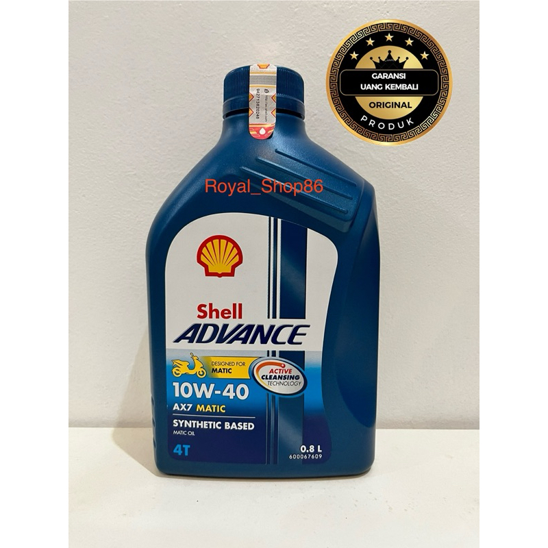 Jual OLI SHELL AX7 MATIC 10W-40 800 ML ORIGINAL MIO FAZZIO FINO BEAT ...