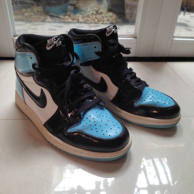 Jual Nike Air Jordan 1 AJ1 Retro High UNC Patent Blue Chill Size 44 5 Insole 285 Shopee Indonesia