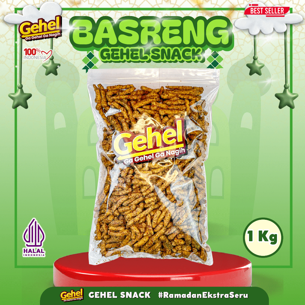 Jual Gehel Basreng 1 Kg Edisi Terbatas Makanan Ringan Shopee Indonesia 9835