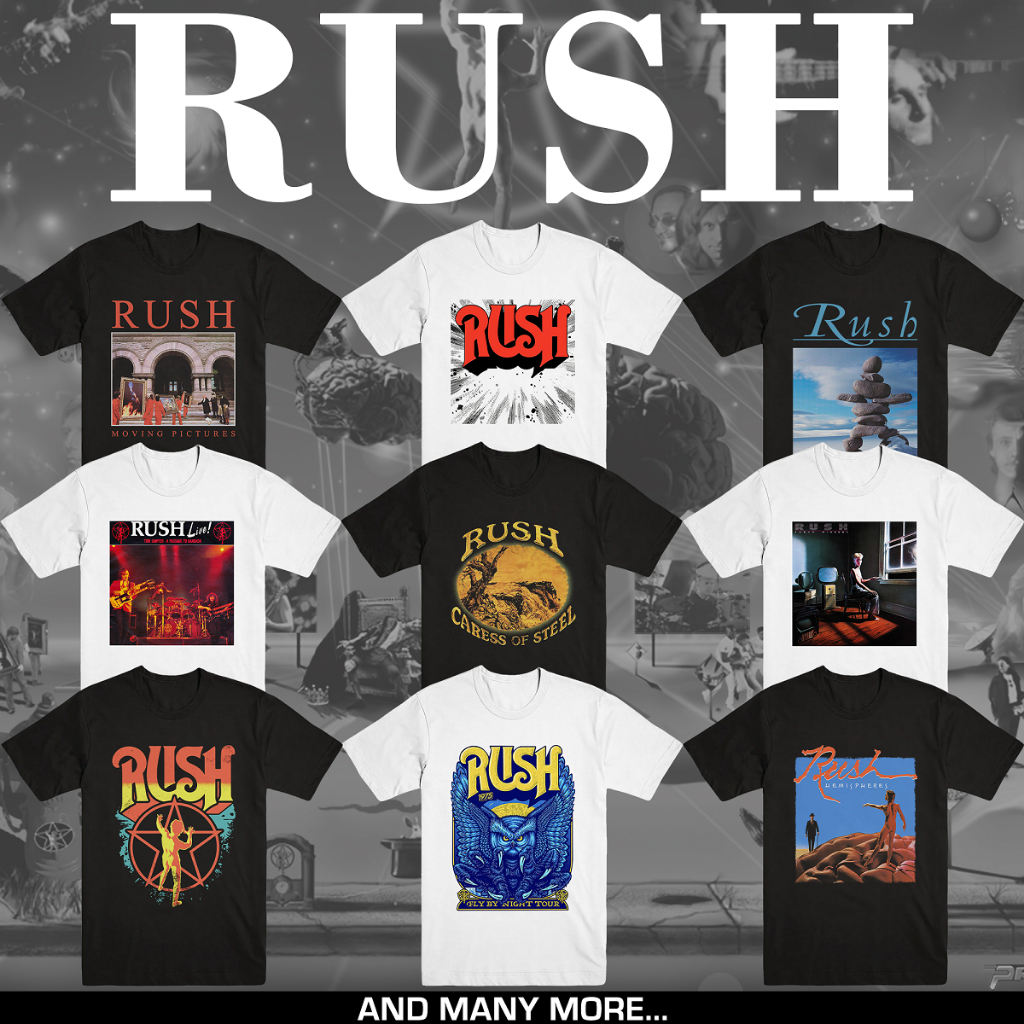Rush T-Shirt Ufficiale 'Show Of Hands' - Taglia M, Nero - Maglia In Cotone Per Fan Della Band