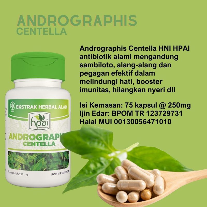 Jual Andrographis Centella Boster Imunitas Hilangkan Nyeri Dll Hni Hpai