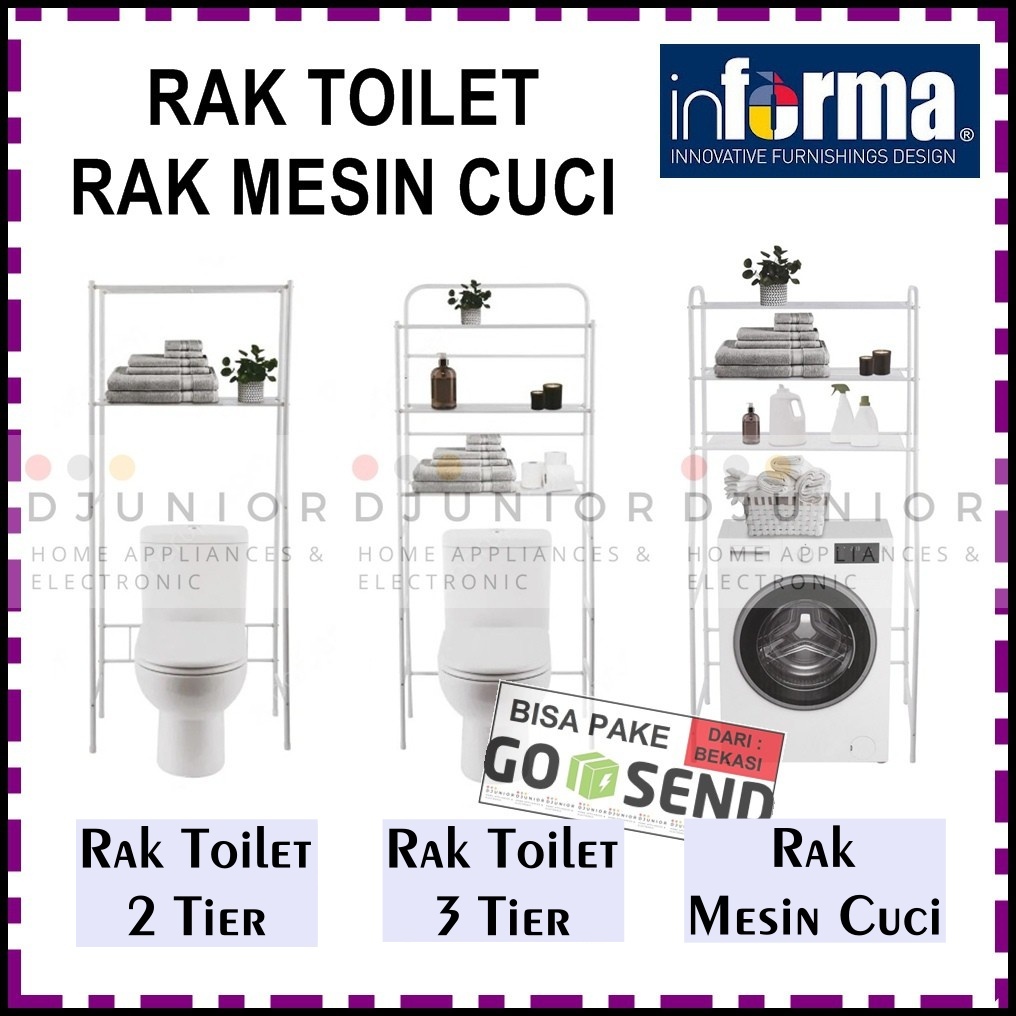 Jual INFORMA - RACK TOILET 2 TIER / RAK TOILET 3 SUSUN WC / RAK MESIN ...