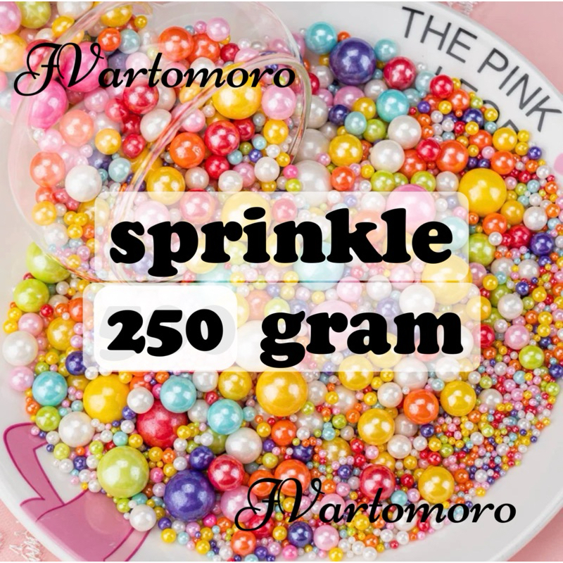 Jual (REQUEST Warna & ukuran) 250gr EDIBLE SPRINKLE - Mamaina | Shopee ...