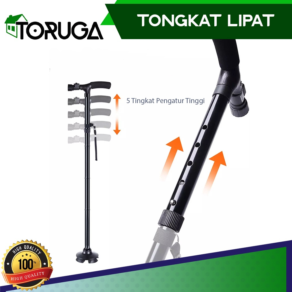 Jual Trusty cane alat tongkat bantu jalan manula lipat lampu led ...
