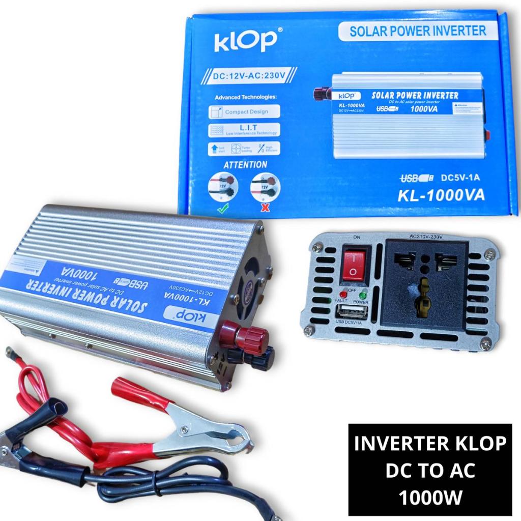 Jual Inverter 1000W KLOP DC to AC 1000 Watt DC 12V to AC 220V Power