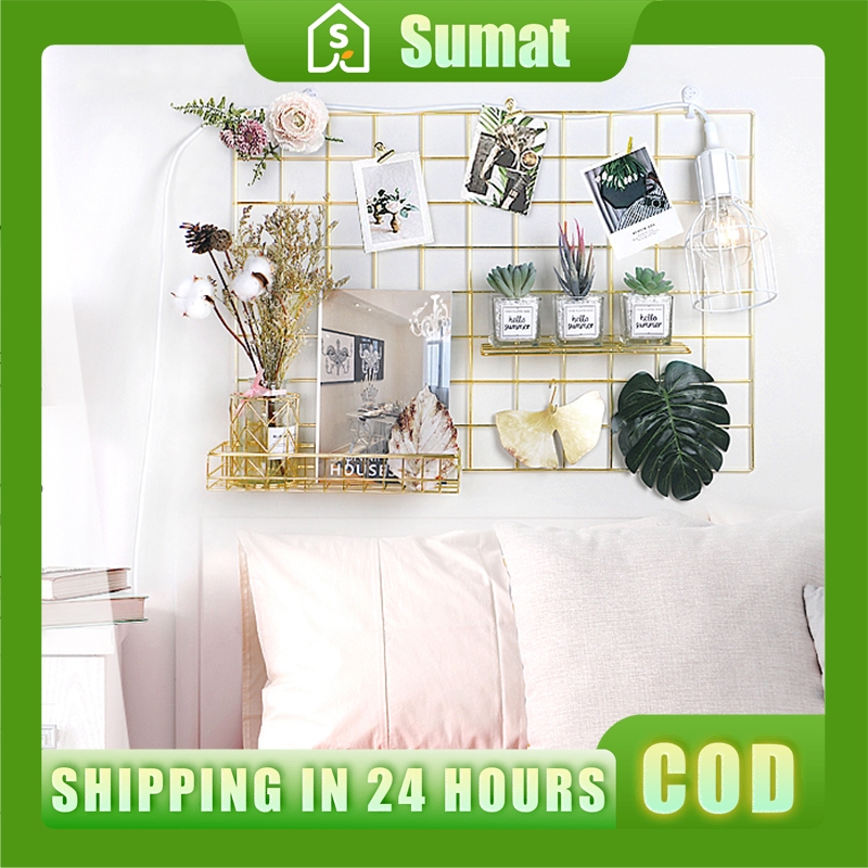 Jual 【COD】hiasan dinding wall /grid pajangan foto /grid wire mesh notes ...