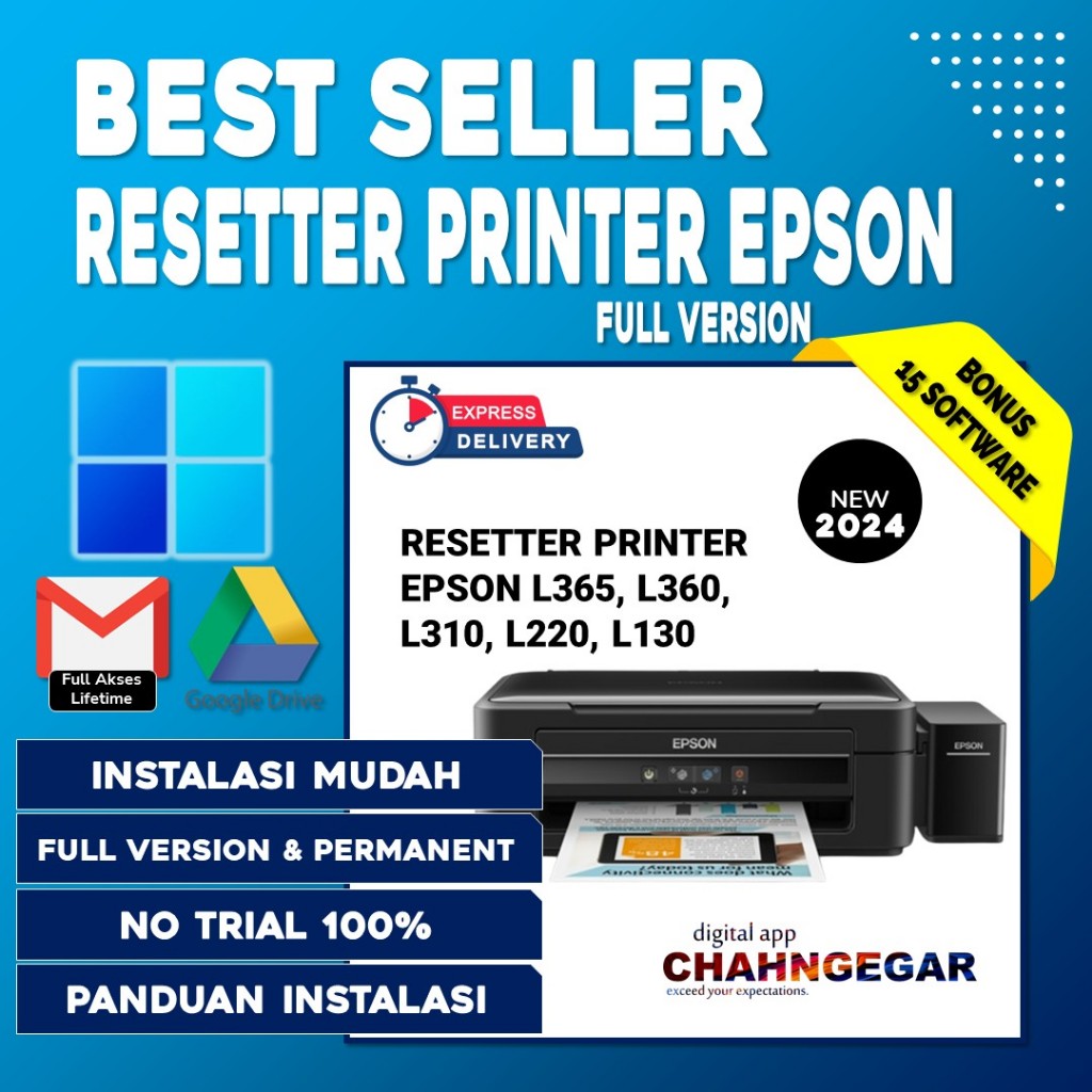 Jual Resetter Printer Epson L365 L360 L310 L220 L130 Software Epson Adjustment Program Reset 9165