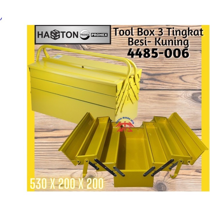 Jual Hasston Tool Box 3 Susun Kuning / Toolbox Besi / Kotak Perkakas ...