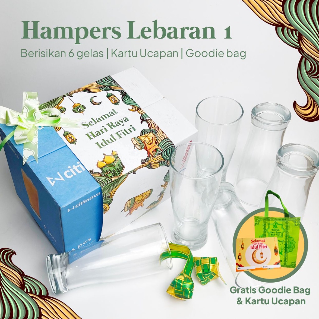 Jual Hampers Ramadan Kado Hampers Idul Fitri Lebaran Gelas Cantik Gelas Jepang Korea 1795