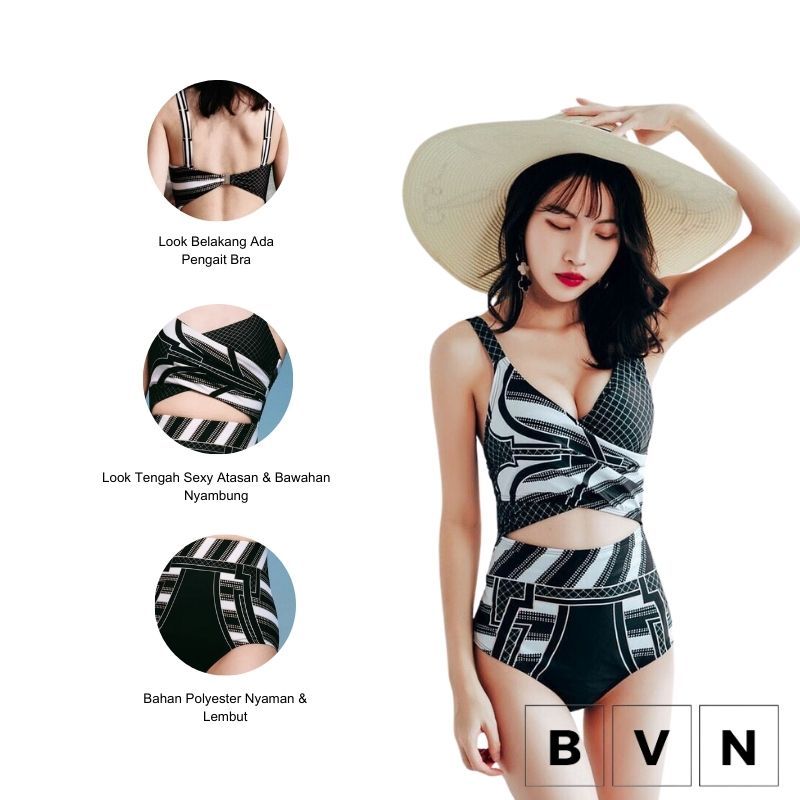 Jual Bvn Swimsuit Bikini Baju Renang Wanita One Piece Model Backless