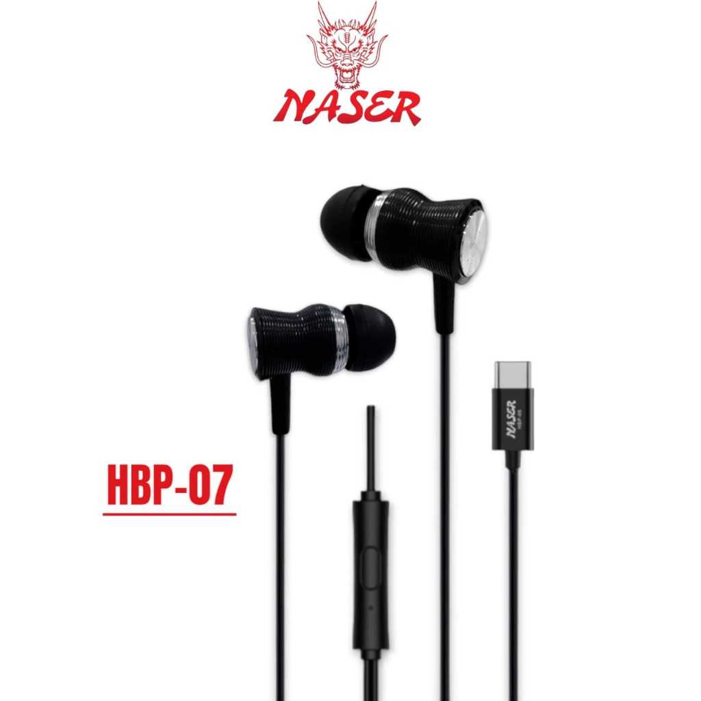 Jual NASER HANDSFREE HBP-07 / Earphone Type C Headset Handsfree Plus ...