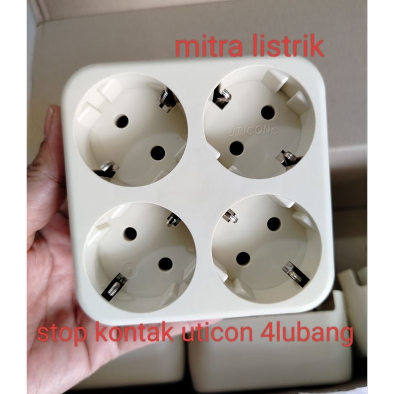 Jual Steker uticon/Stop kontak uticon/cop sambung uticon 4lubang ...