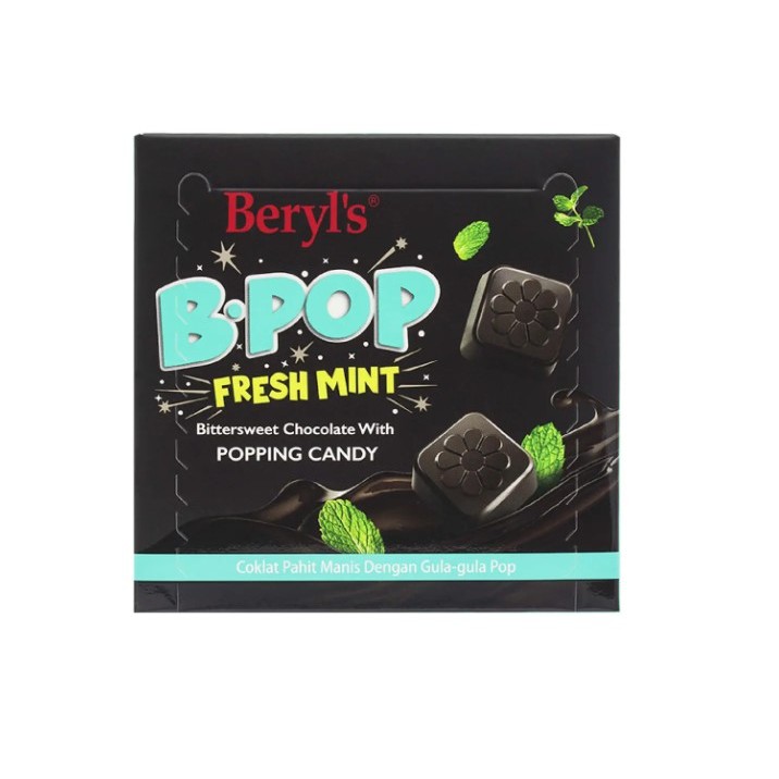 Jual [READY STOCK] BERYL'S B POP FRESH MINT BITTERSWEET CHOCOLATE 50g ...