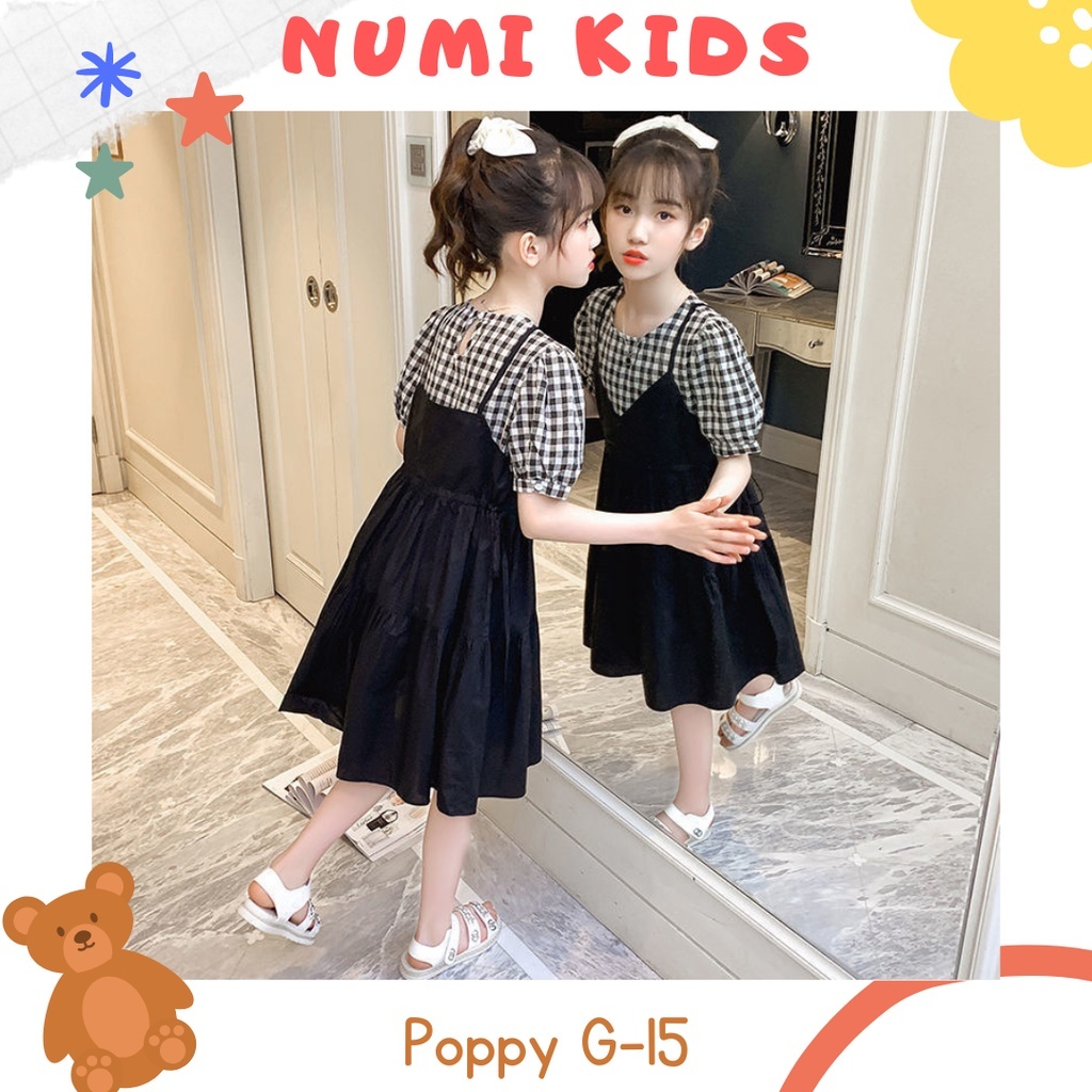 Jual (POPPY G 15) Baju Dress Korea Anak Perempuan Cewek Import Premium