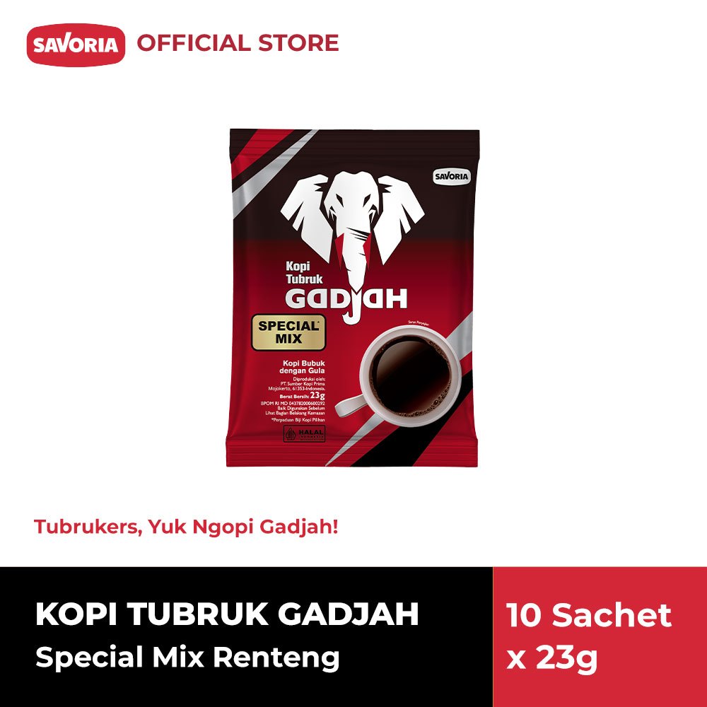 Jual Kopi Tubruk Gadjah Special Mix Renteng Kopi Dan Gula 10 Sachet X