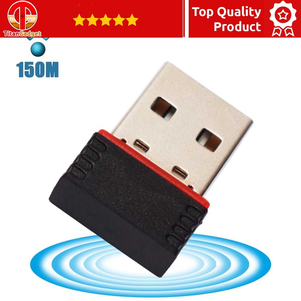 Jual WiFi USB Adaptor Dongle Realtek RTL8188F 150MB/s Q16 Titangadget