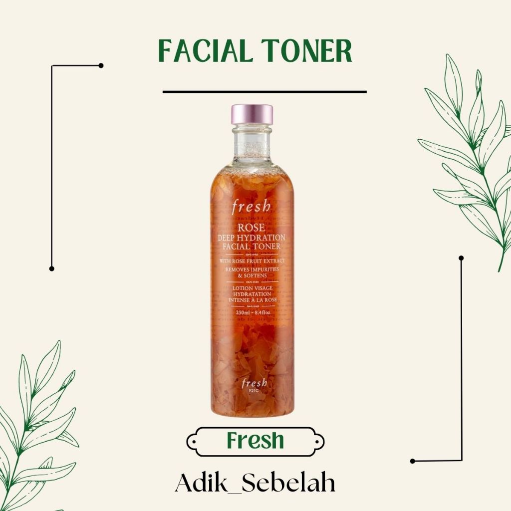 Jual Fresh Rose & Hyaluronic Acid Deep Hydration Toner 250ml | Shopee ...