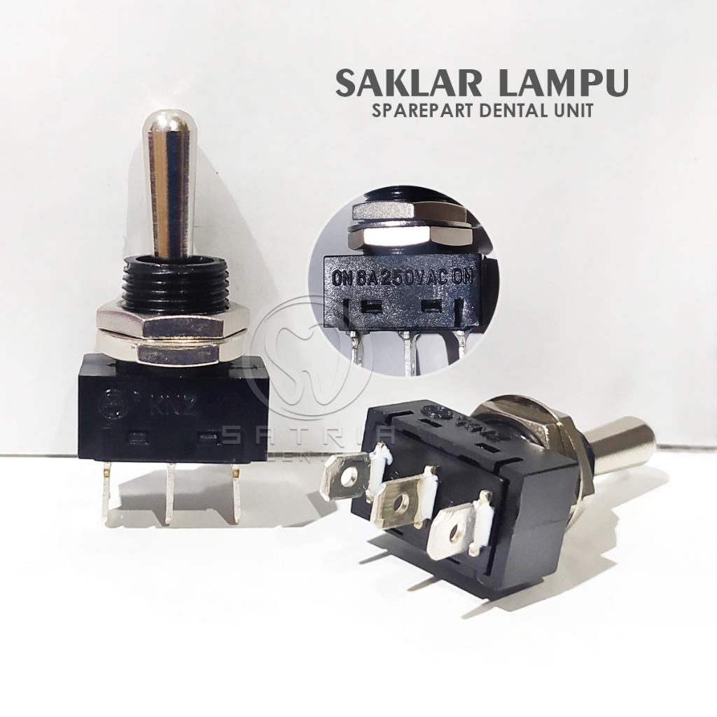 Jual Sparepart Dental Unit Saklar Lampu Dental / Sakelar Lampu 0N 6A ...