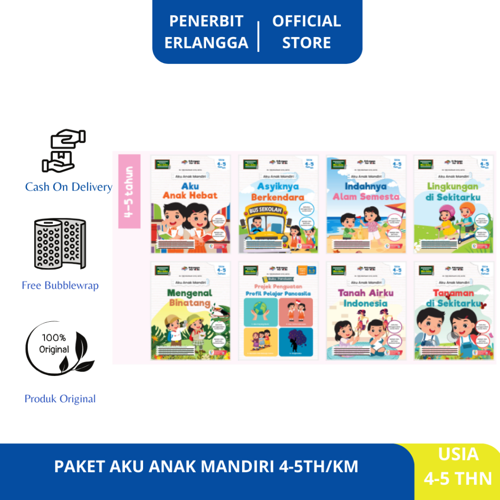 Jual [Erlangga Official] Buku Paket Tk/Paud: Paket Aku Anak Mandiri Isi ...