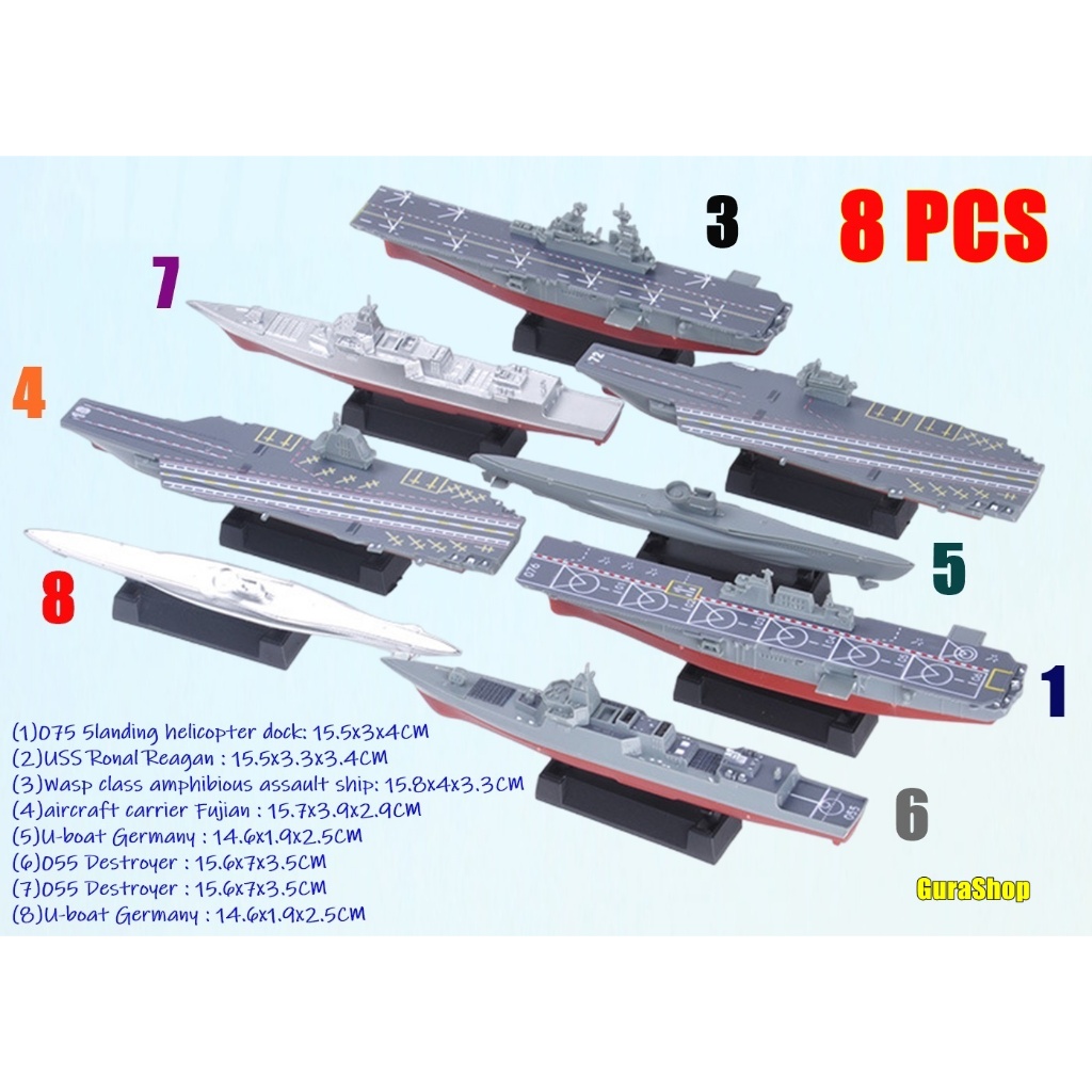 Jual 8PCS 4D Assembled Ship Model Battleship Warship | Shopee Indonesia