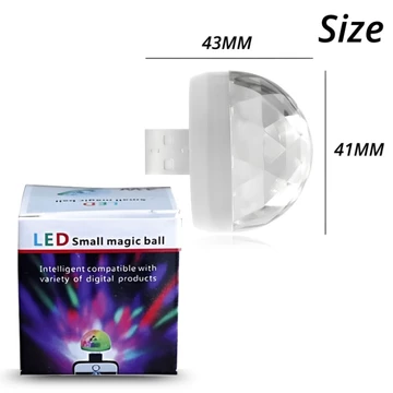 Lampu Disko RGB USB Mini Sensor Suara Portabel