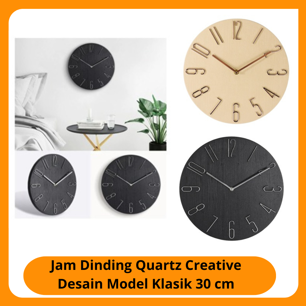 Jual Jam Dinding Quartz Creative Desain Model Klasik 30 cm | Shopee ...