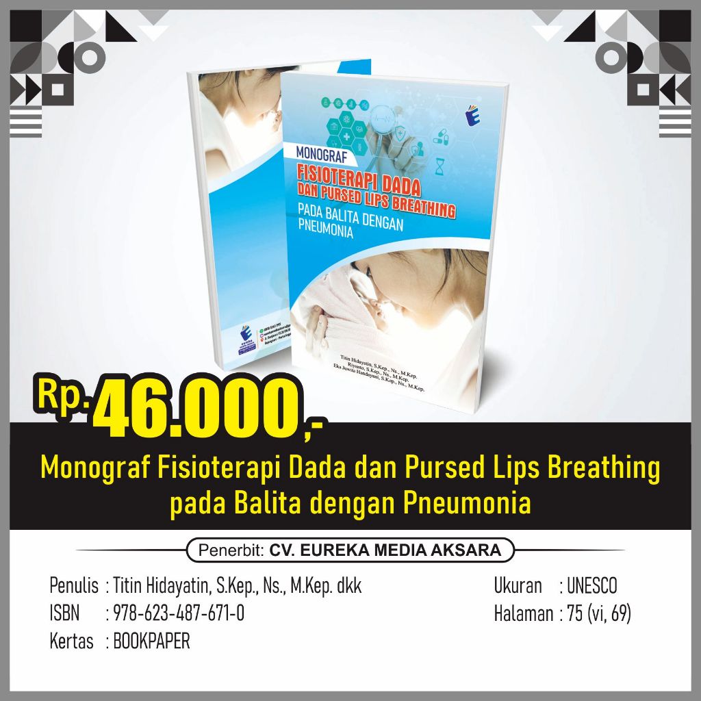 Jual Monograf Fisioterapi Dada dan Pursed Lips Breathing pada Balita
