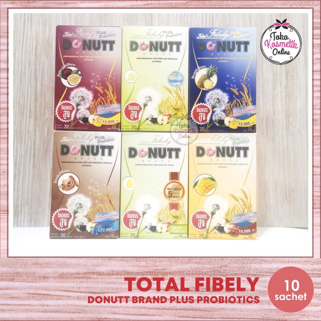 Jual TOTAL FIBELY DONUTT BRAND ISI 10 SACHET | Shopee Indonesia