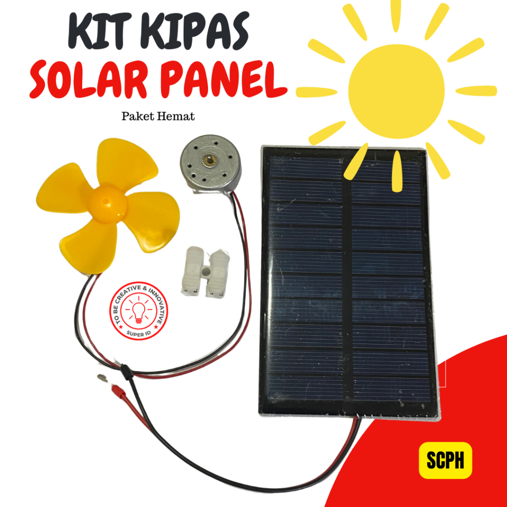 Jual STEM Kit Kipas Tenaga Solar Cell praktek PLTS Mini Panel Surya ...