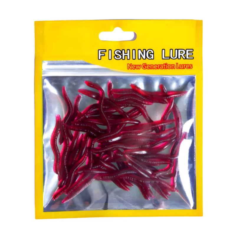 Jual UMPAN CACING TIRUAN CASTING SOFT LURE ISI 50 PCS | Shopee Indonesia