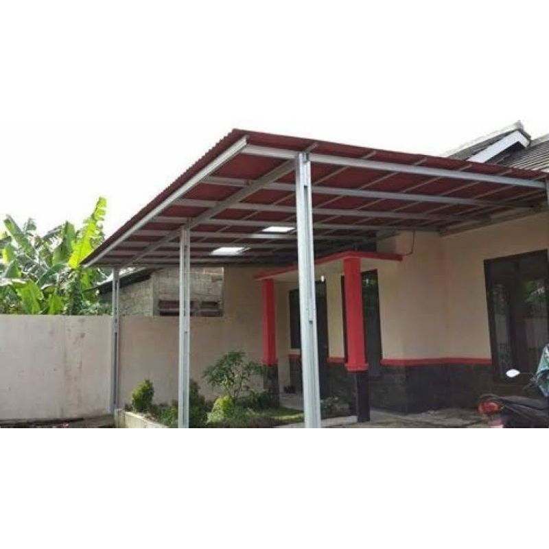 Jual kanopi baja ringan spandek canopi galvalume carport garasi mobil ...