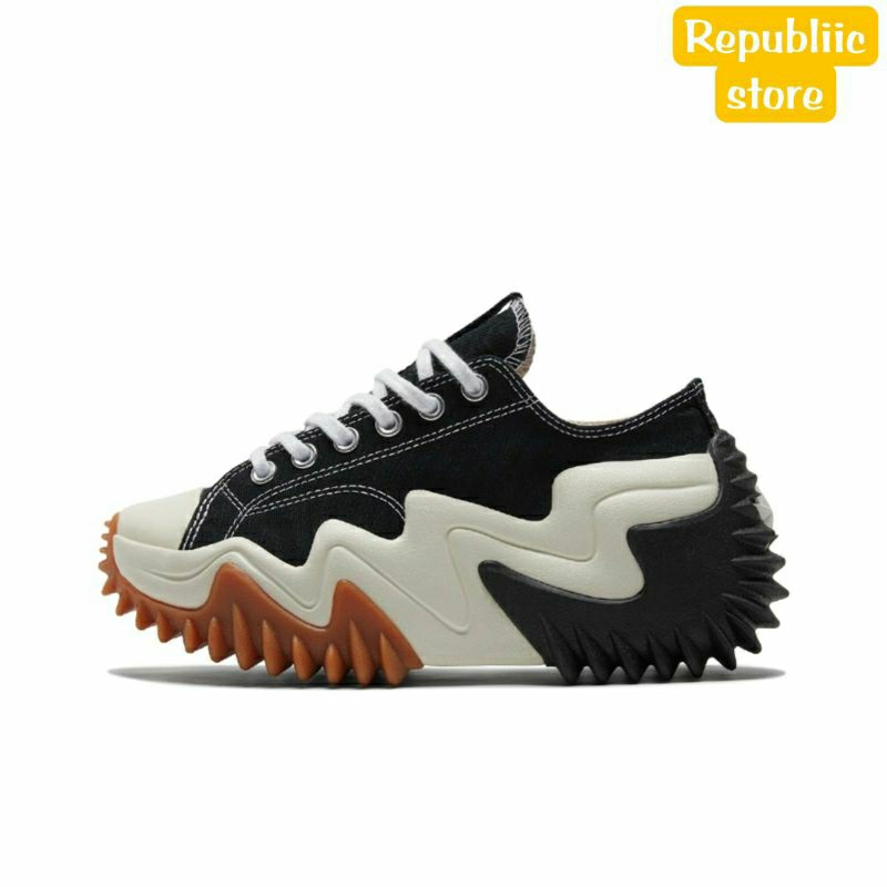 Jual Sepatu Wanita Platform Black White 100% | Shopee Indonesia