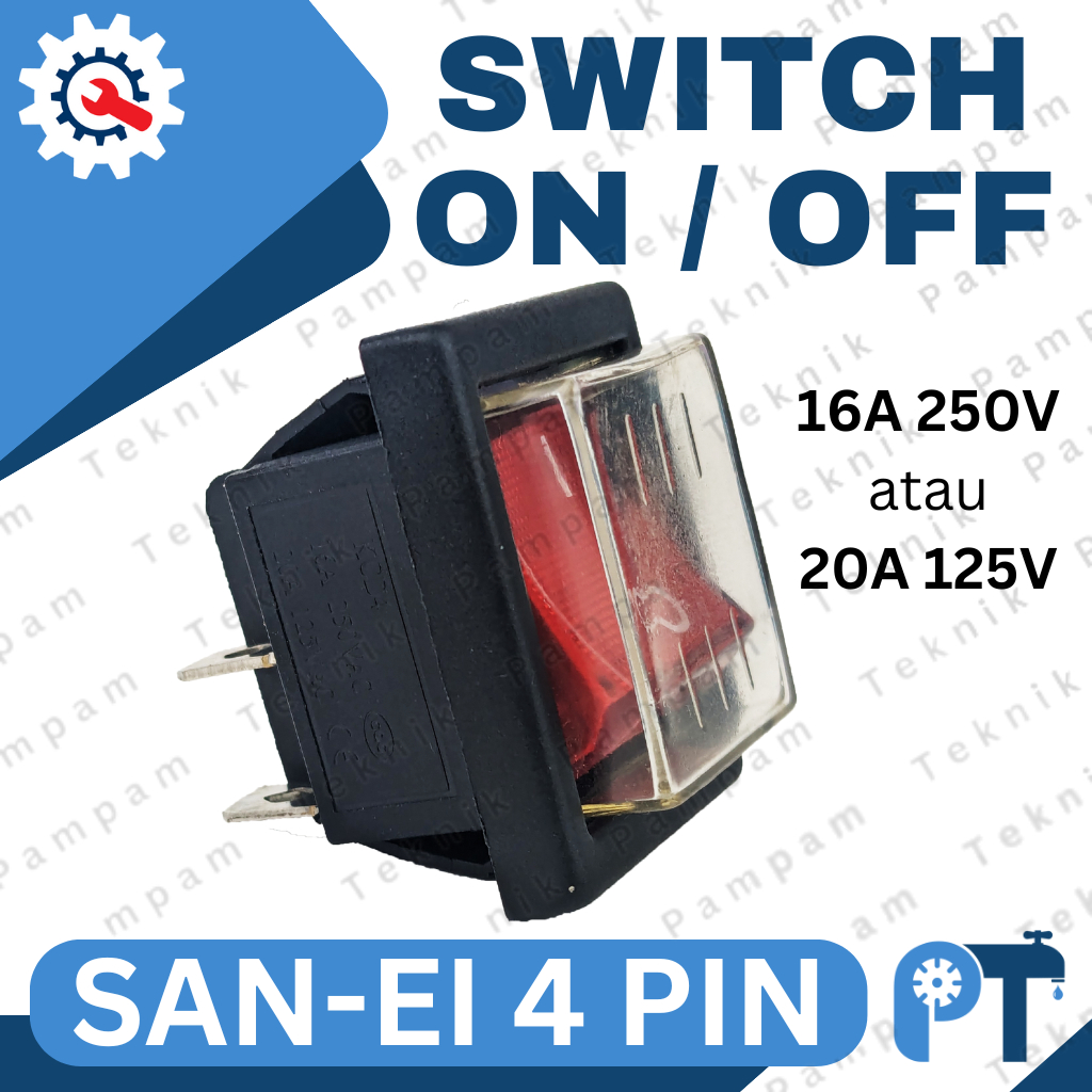 Jual Saklar on off satelit 16A 250V / 20A 125V SANEI - Switch control ...