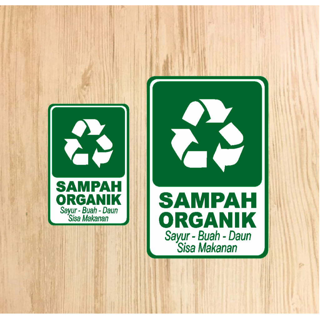 Jual Stiker Vinyl Sampah Organik Stiker Vinyl Tempat Sampah Organik