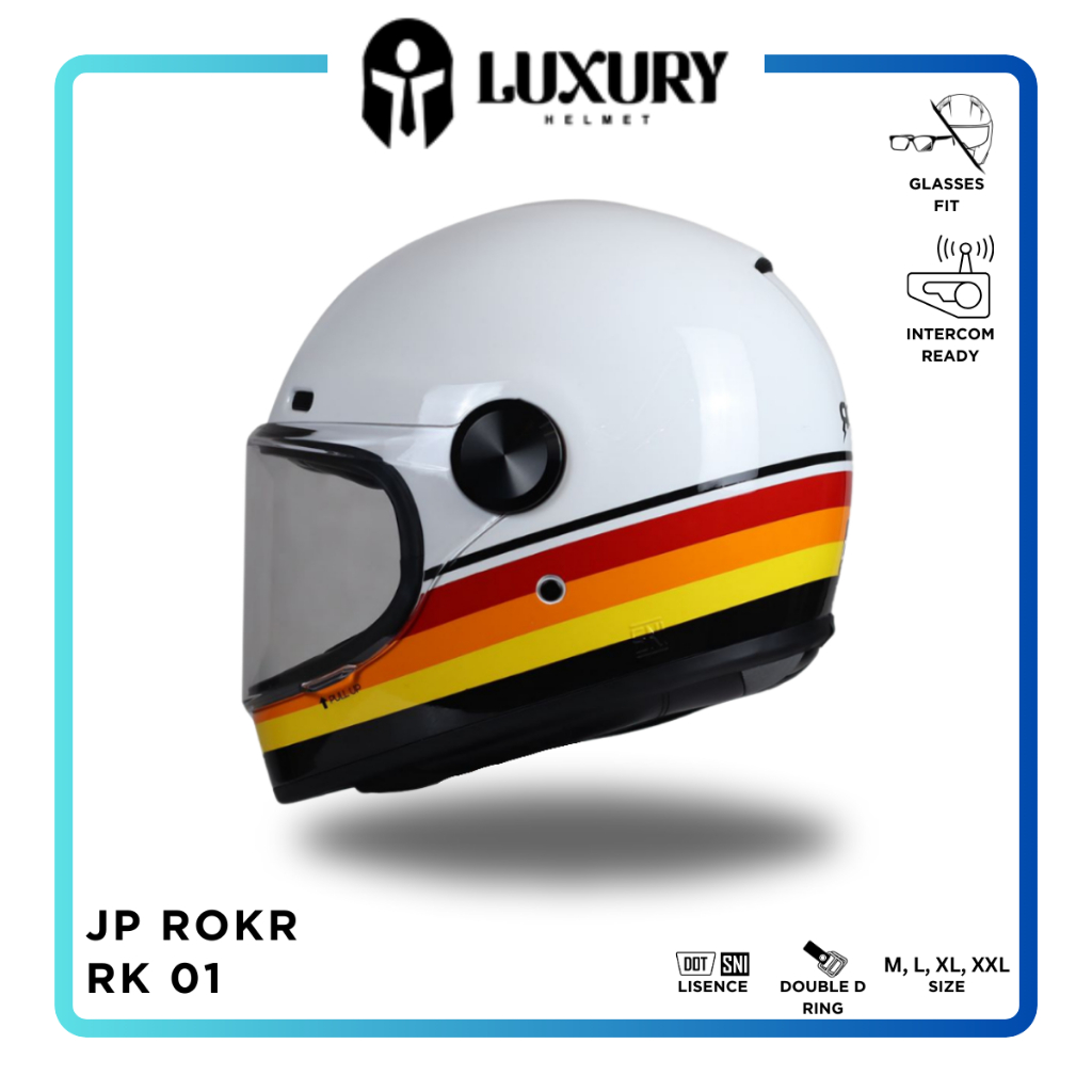 Jual Helm Retro JP ROKR RK 01 Fullface | Shopee Indonesia