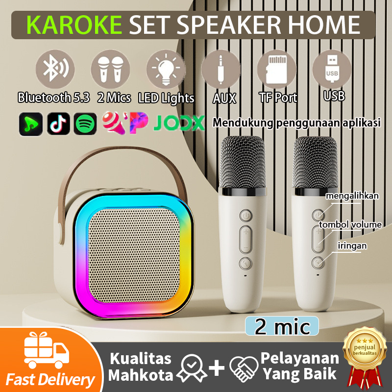 Jual LHADEVSIG Bluetooth Speaker Karaoke ktv 2 Mic 1 set karaoke ...