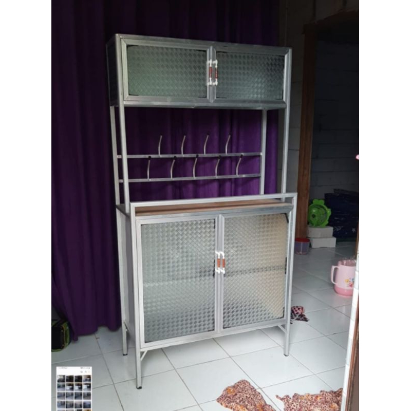 Jual Rak piring Alumunium Kaca minimalis | Shopee Indonesia