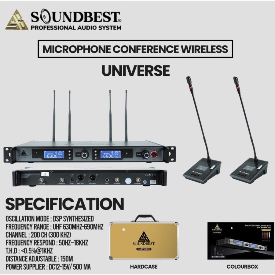 Jual Mic Wireless Soundbest Universe Podium 2 Mic Meja Original ...