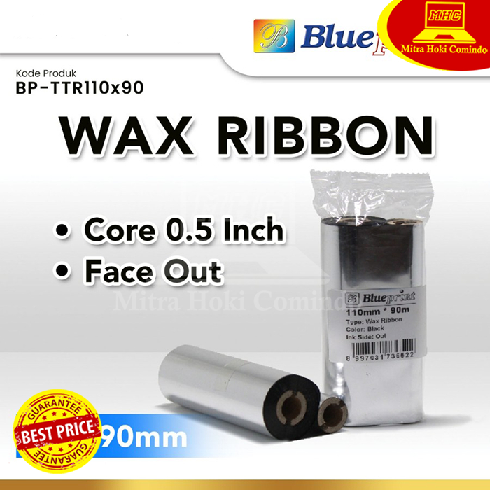Jual Wax Ribbon barcode Label Blueprint 110 x 90mm | Shopee Indonesia