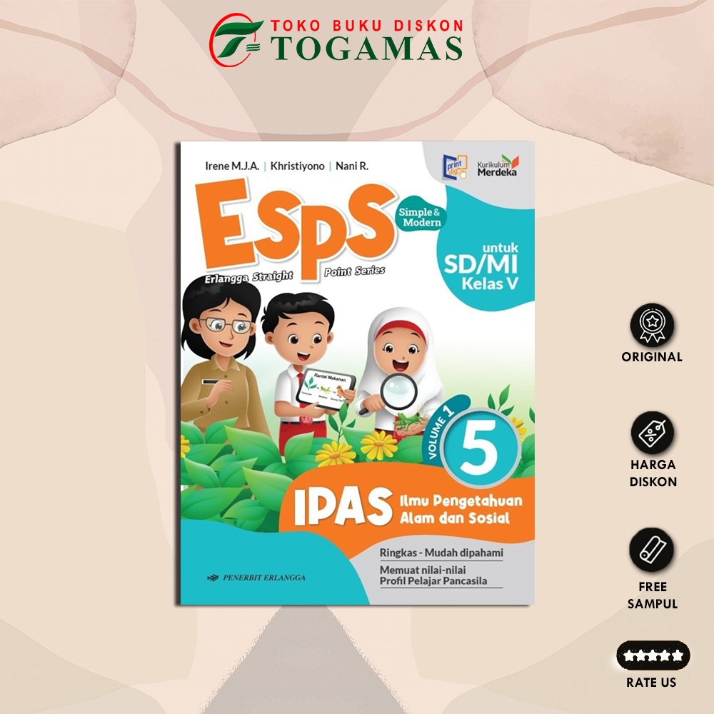 Jual ESPS IPAS ILMU PENGETAHUAN ALAM DAN SOSIAL SD /MI KELAS 5 VOL.1 ...