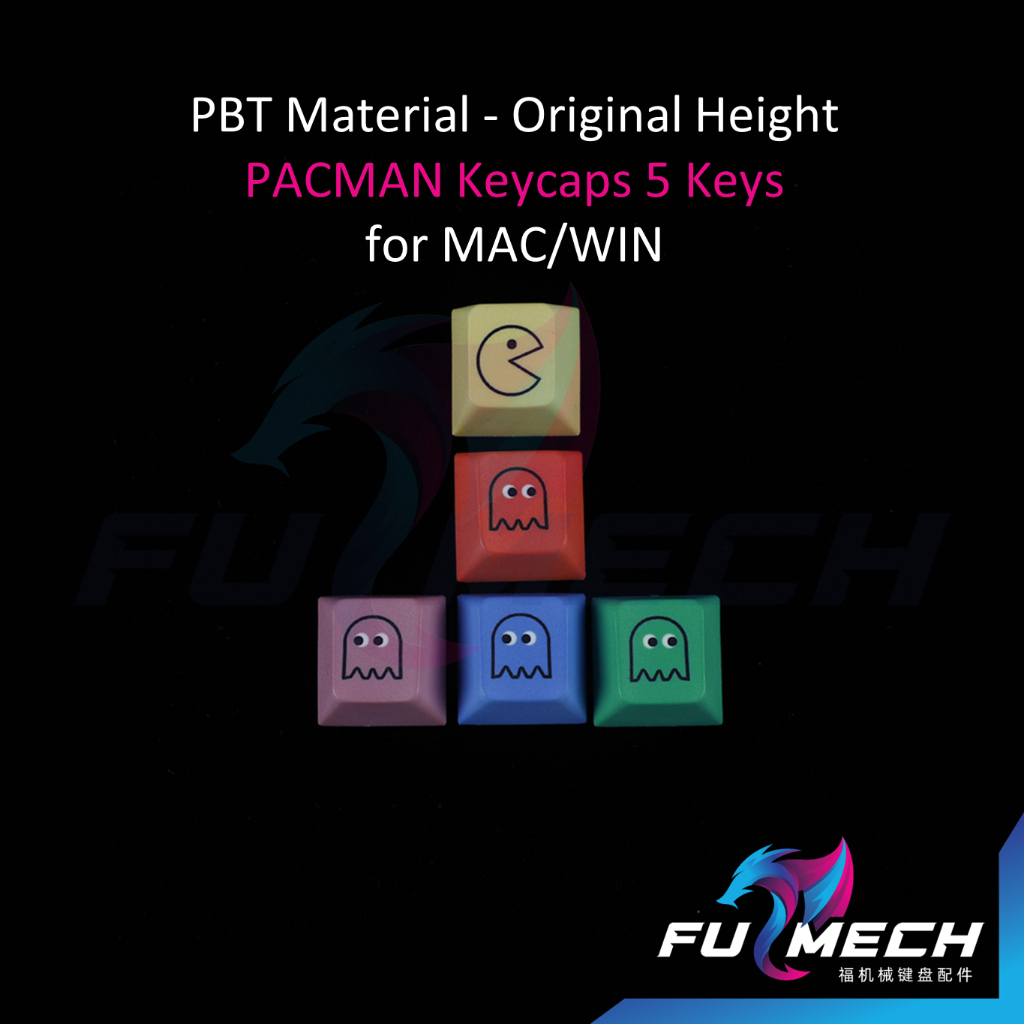 Jual PACMAN KEYCAPS 5 KEYS | PBT MATERIAL | ORIGINAL HEIGHT | DIY ...