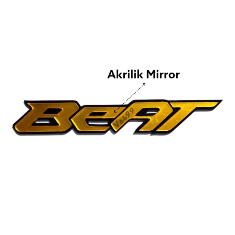 Jual EMBLEM BEAT TIMBUL LOGO BEAT BAHAN ALUMINIUM BUKAN STIKER