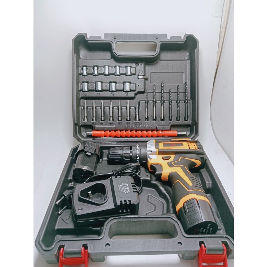 Jual Promo Mesin Bor Tangan Cordless Drill Volt Bor Tanpa Kabel Bor Baterai Volt Dua