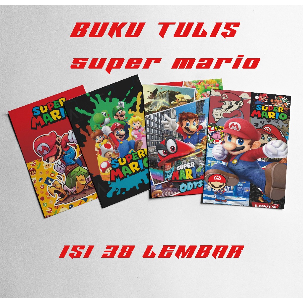 Jual Buku Tulis Custom Super Mario 38 Lembar Buku Tulis Sekolah Shopee Indonesia 6796