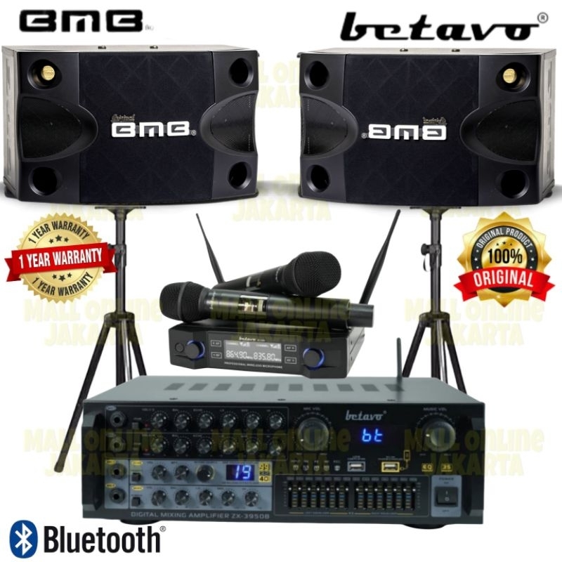 Jual Paket karaoke bmb 8 inch sound system rumahan power ampli Betavo