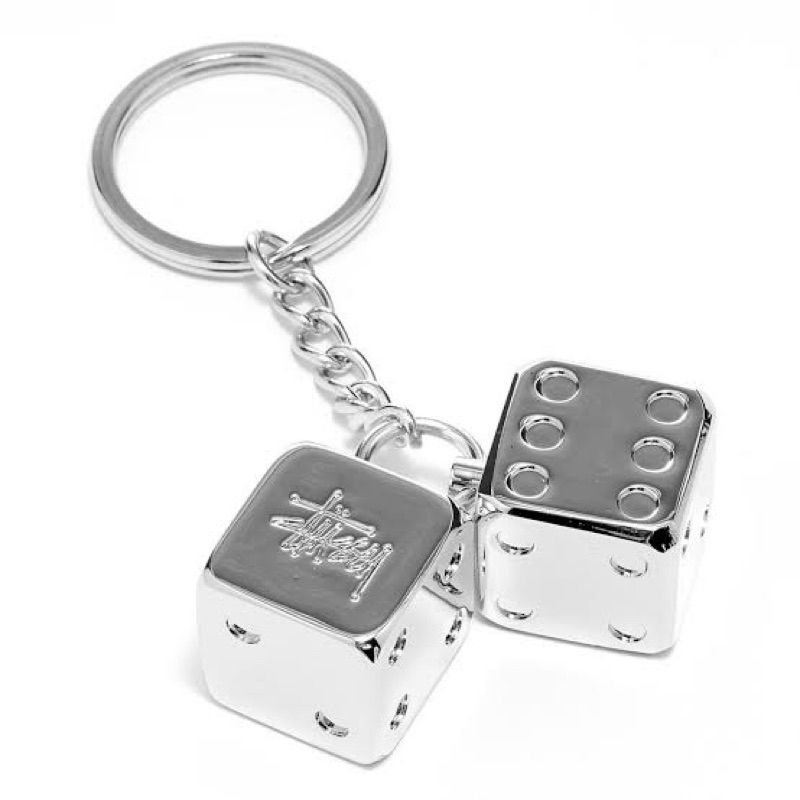 Stussy Fuzzy Dice Keychain Pink | eBay