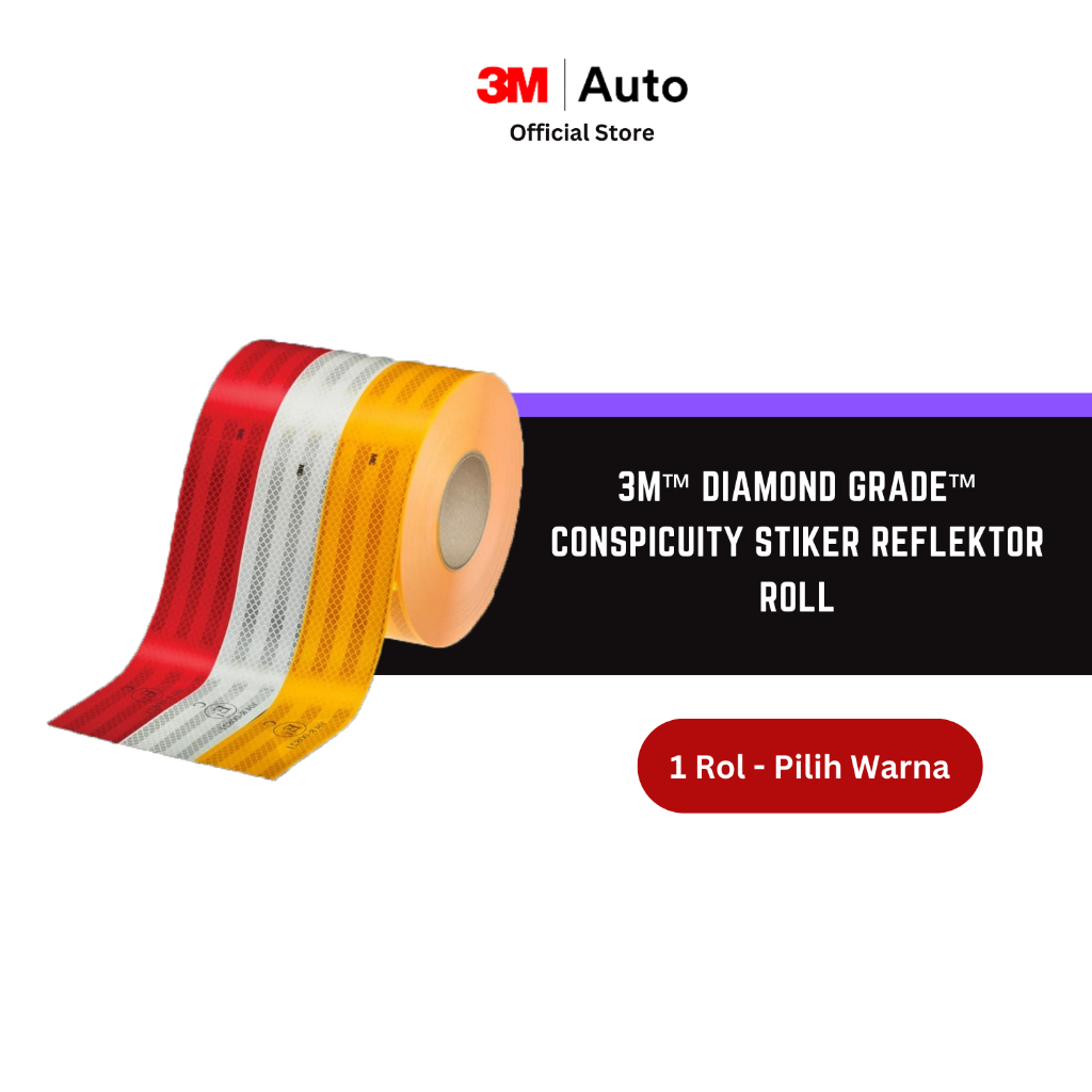 Jual 3M Diamond Grade Conspicuity Stiker Reflektor Roll | Shopee Indonesia