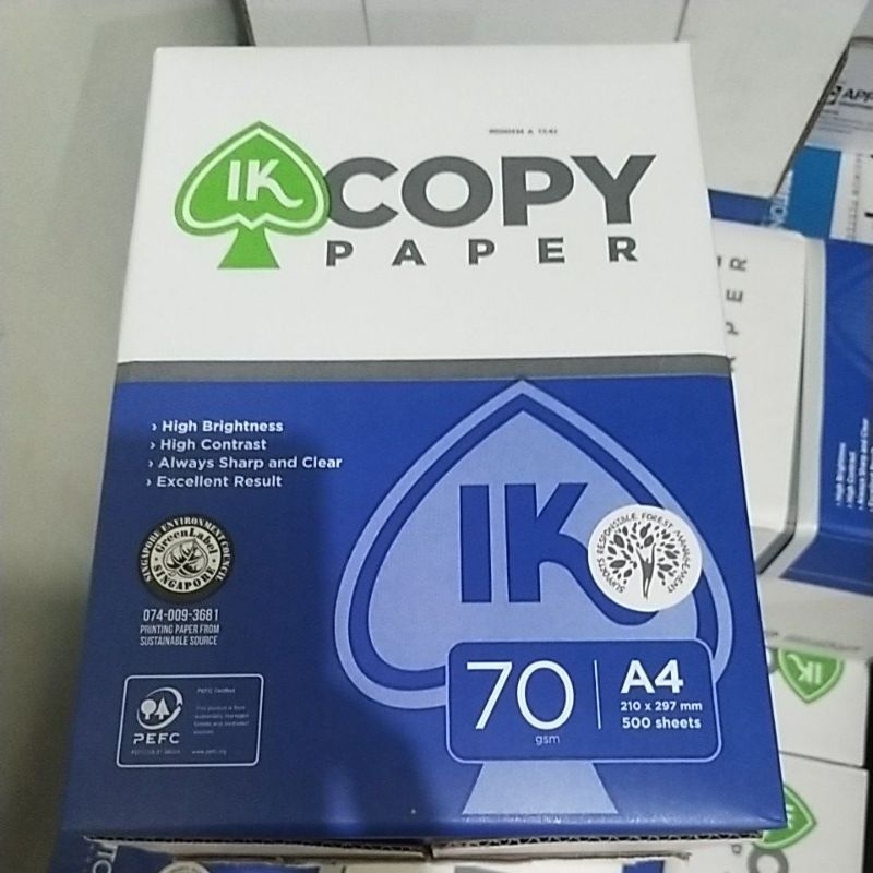 Jual kertas HVS A4 70 gsm / ik copy paper 70 g / kertas fotocopy murah
